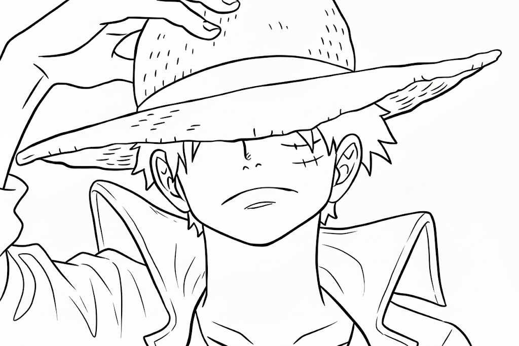 one piece da colorare rufy